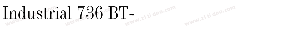 Industrial 736 BT字体转换
